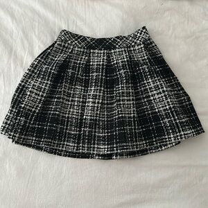 Box Pleat Plaid Skirt